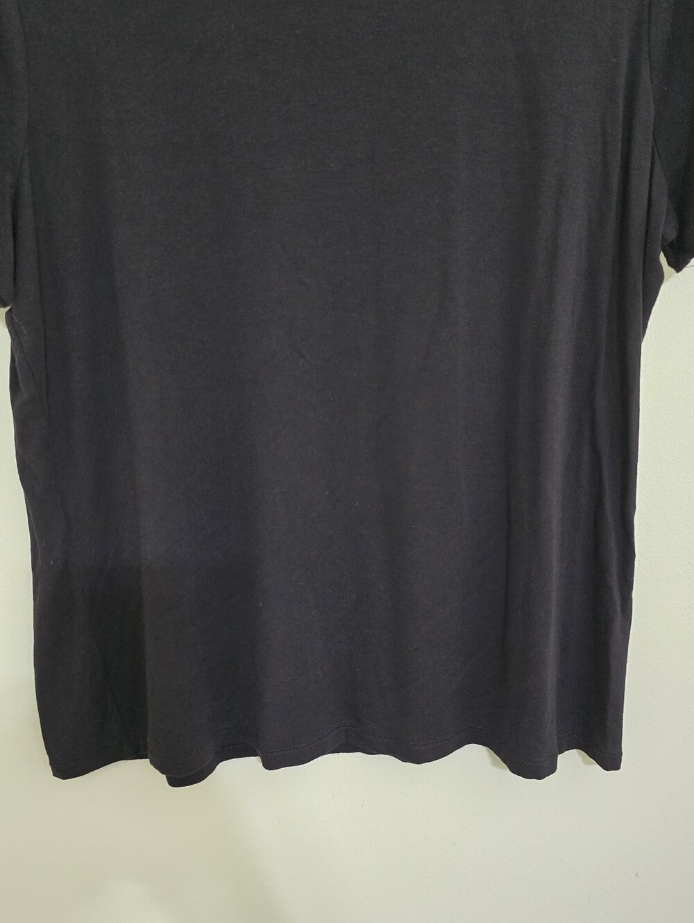 NINE WEST‎ size Large Soft Spun Short Sleeve Essential Tee Solid Black - Picture 5 of 10